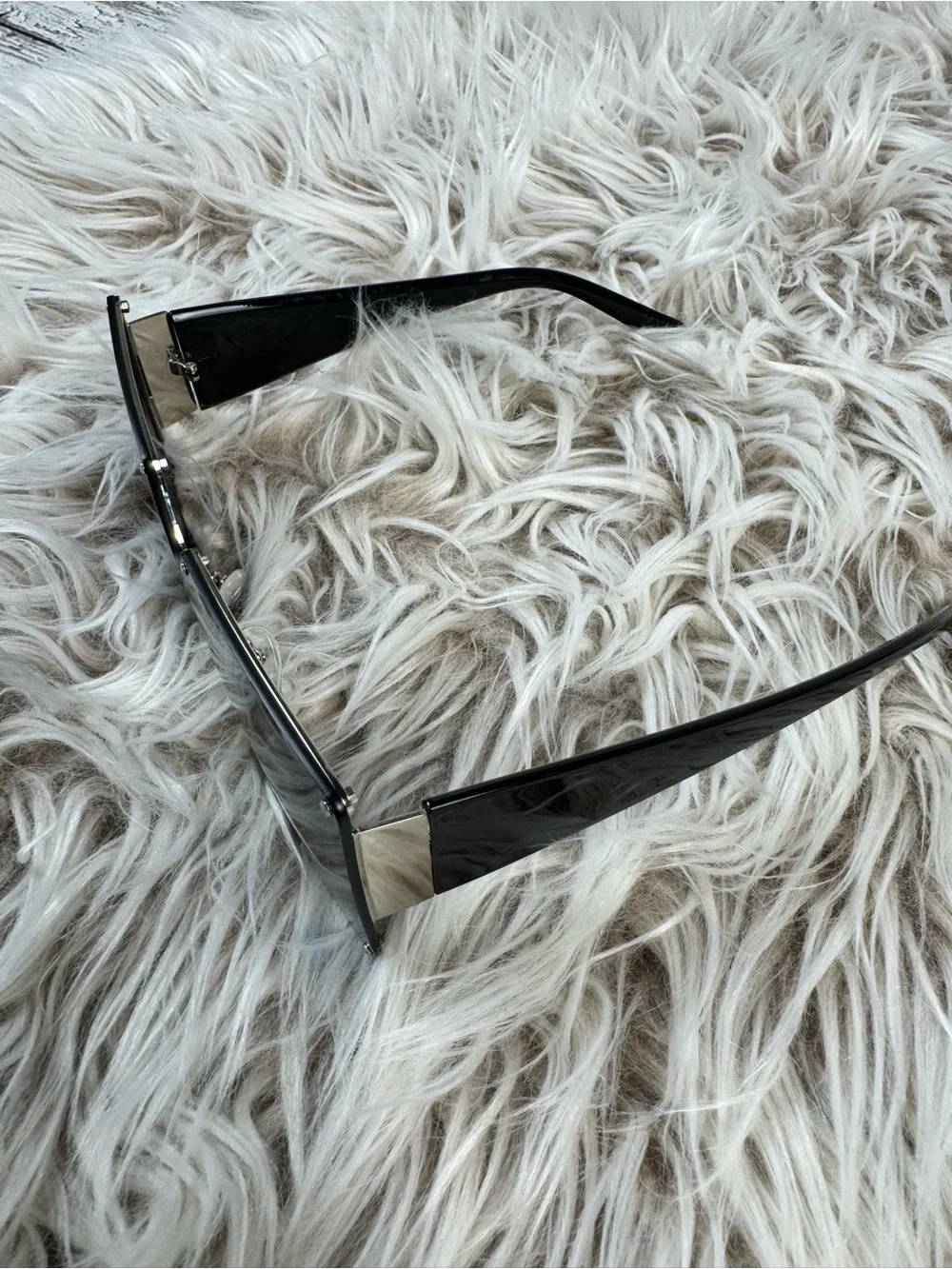 Futuristic Black Oversized Shield Sunglasses Square Robotic Visor Shades Unisex